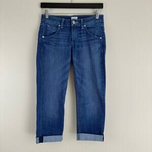 Hudson Bacara Crop Straight Cuffed Stretch Flap Pocket Dean Jeans Women's 26